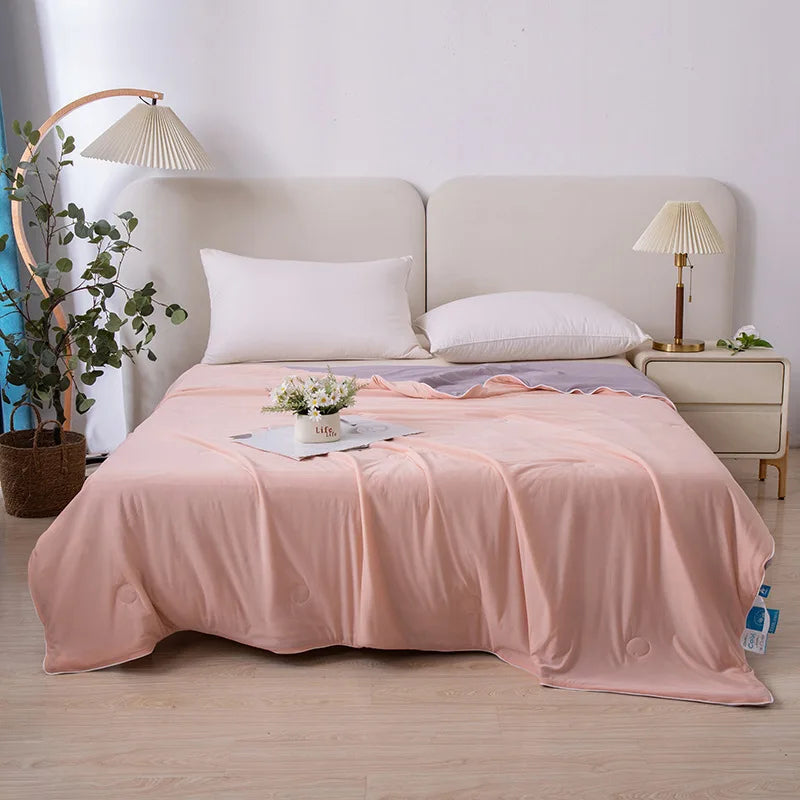 Afralia™ Double Side Ice Cream Air Conditioning Quilt: Soft, Breathable, Machine Washable Summer Blanket