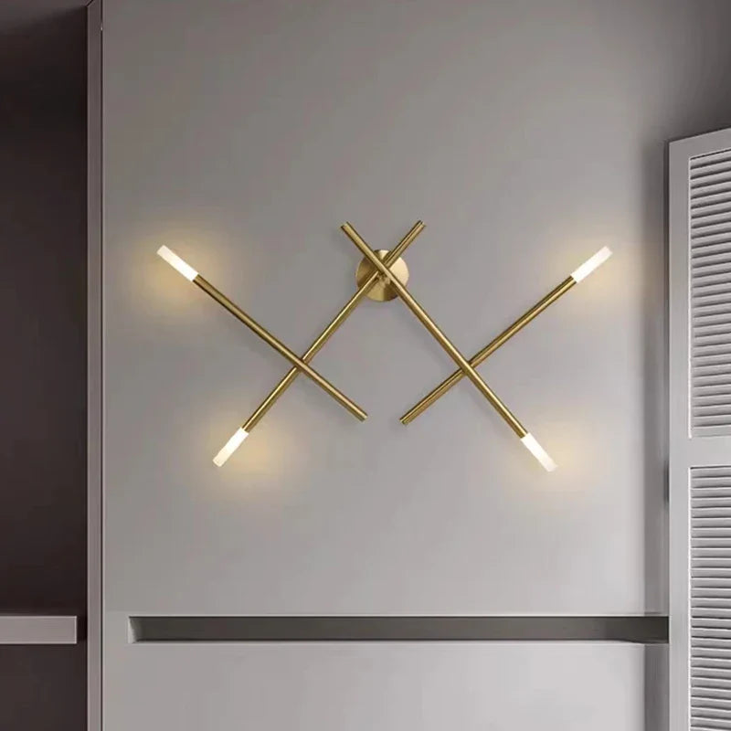 Afralia™ Cross-Shaped Wall Lamp for Bedroom Sofa Living Room Staircase - Nordic Design