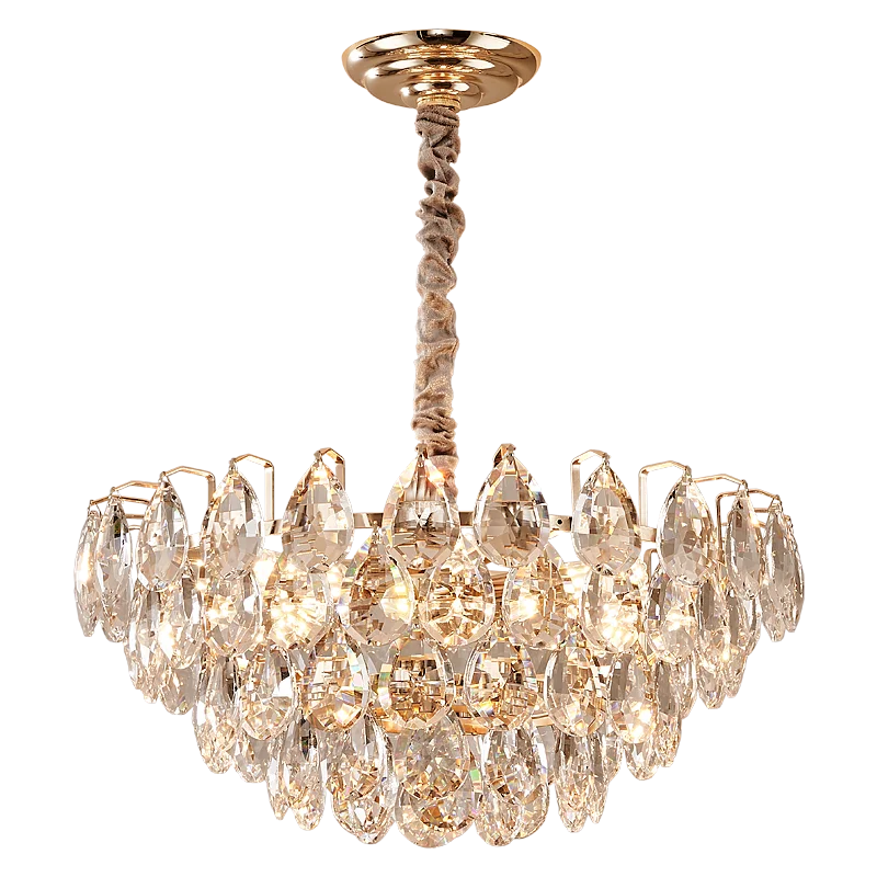 Afralia™ Crystal Chandelier Ceiling Light for Living Room Bedroom Dining Room