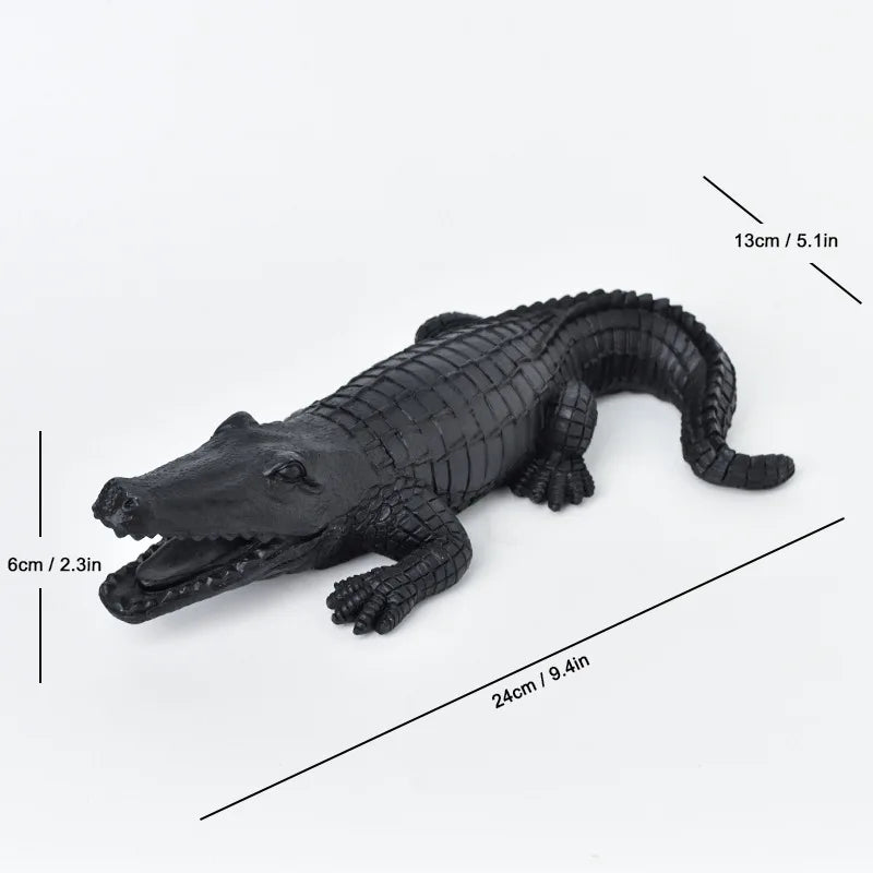 Afralia™ Crocodile Resin Sculpture Desk Decoration: Creative Ornaments for Aesthetic Home Decor