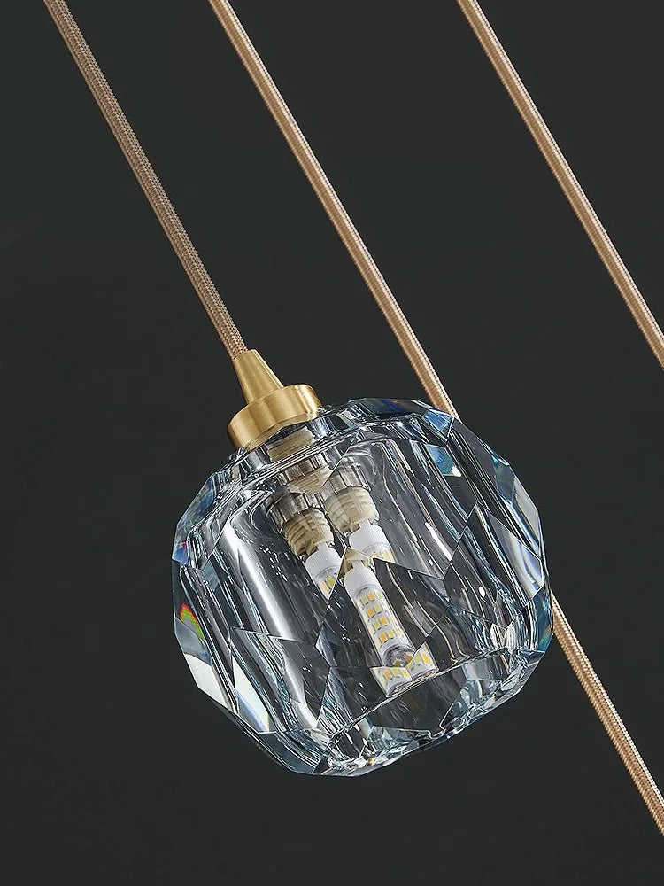 Afralia™ Crystal Stainless Steel Staircase LED Chandelier for Modern Luxury Interiors