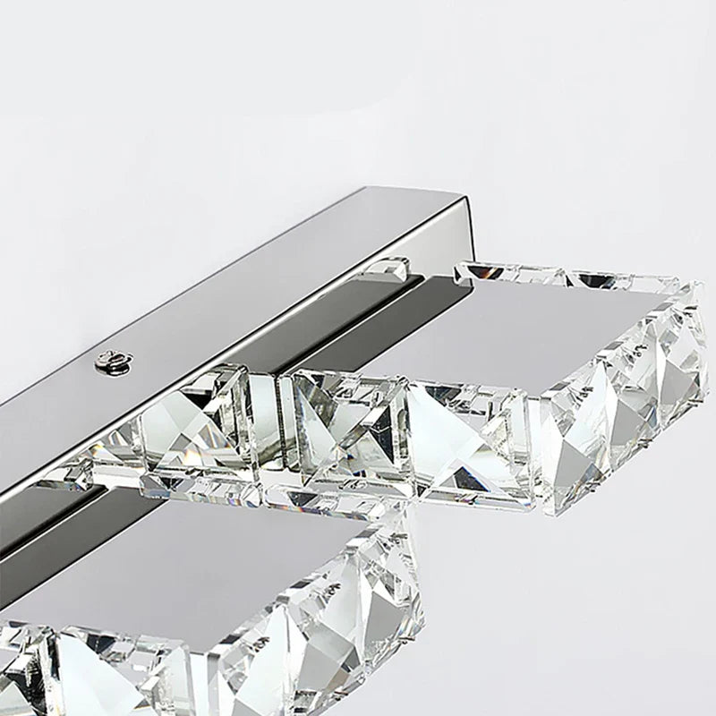 Afralia™ Crystal LED Mirror Light: Modern Bathroom Wall Sconce Stainless Steel Lighting Fixtures