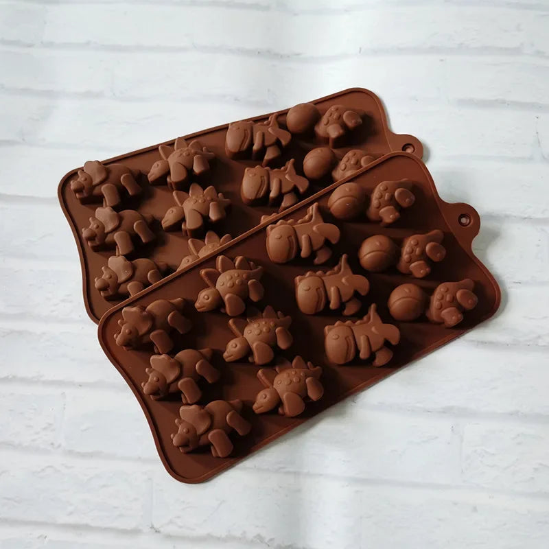 Afralia™ Silicone Cartoon Animal Chocolate Mold for Kids Party Baking