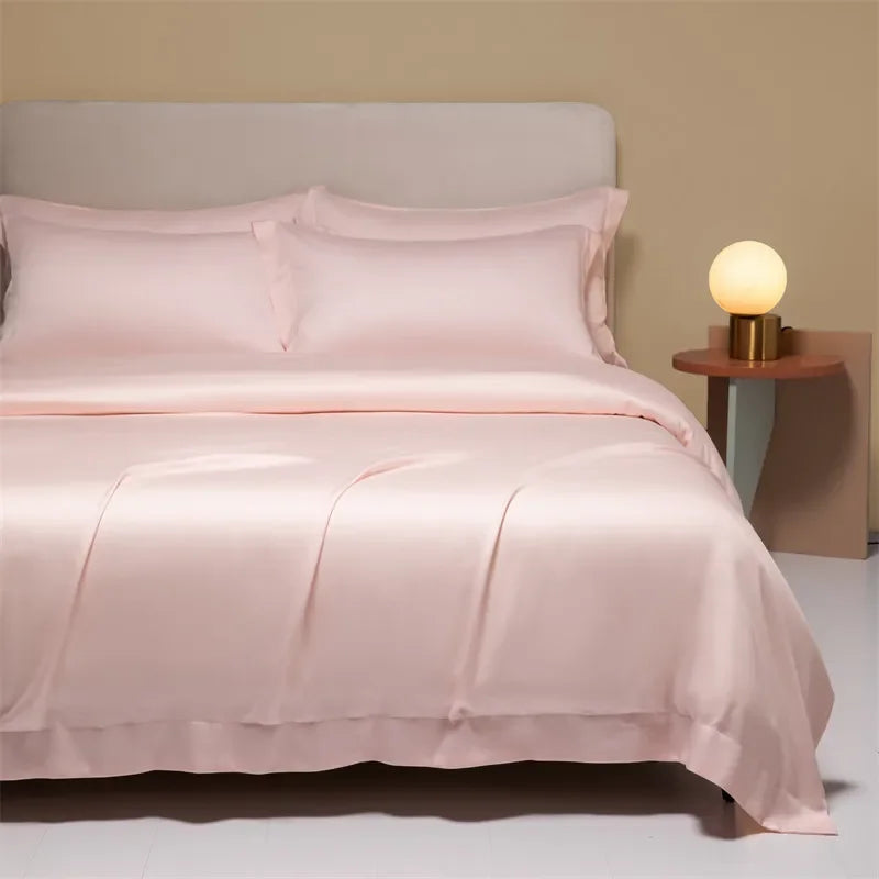 Afralia™ Satin Single Duvet Cover - Cool Solid Color, Smooth Finish