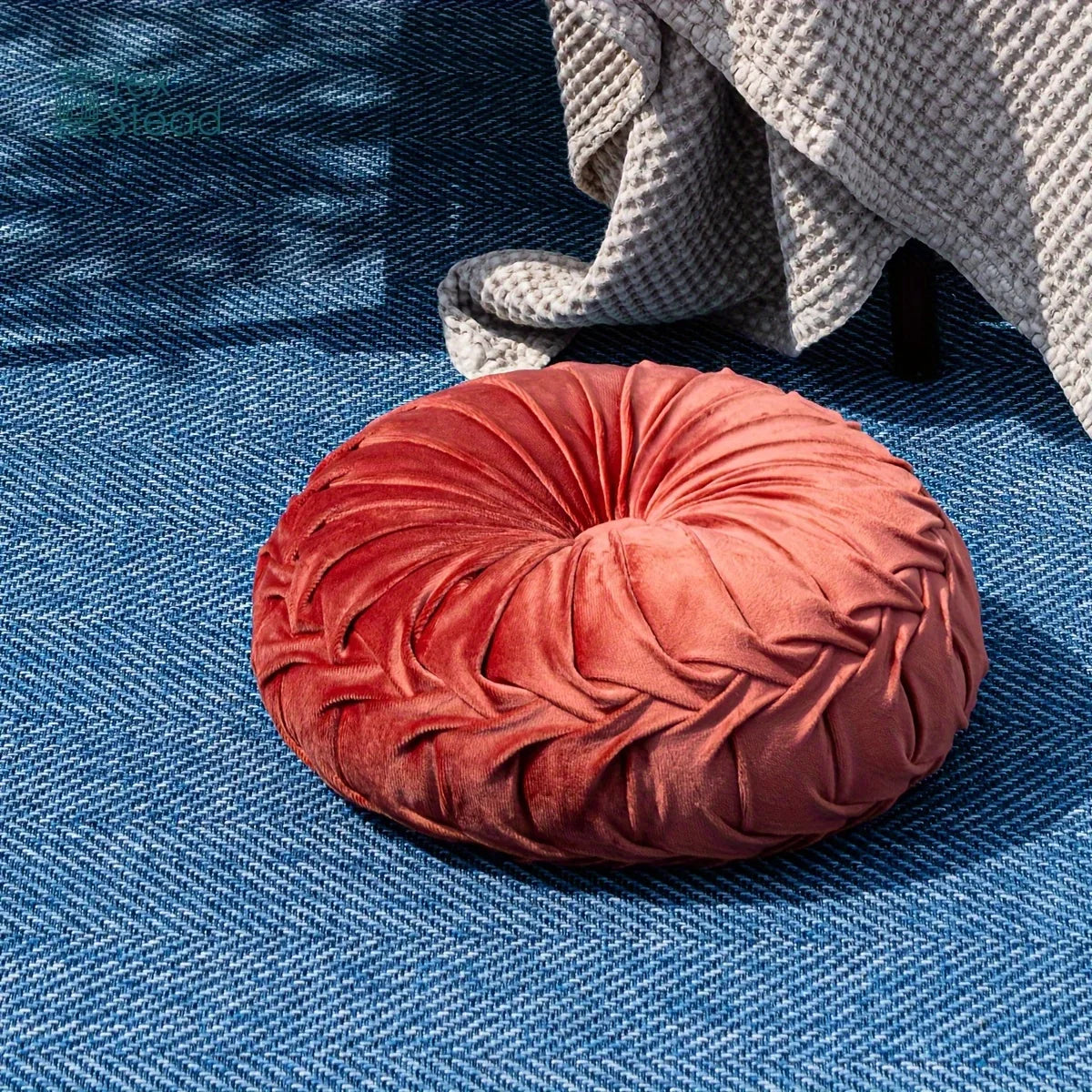 Afralia™ Velvet Pumpkin Round Cushion for Couch, Bed, Sofa, Chair - Decorative 3D Design