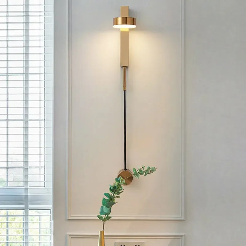 Afralia™ Adjustable LED Wall Lamp Rotation Dimming Switch Indoor Sconce Lighting