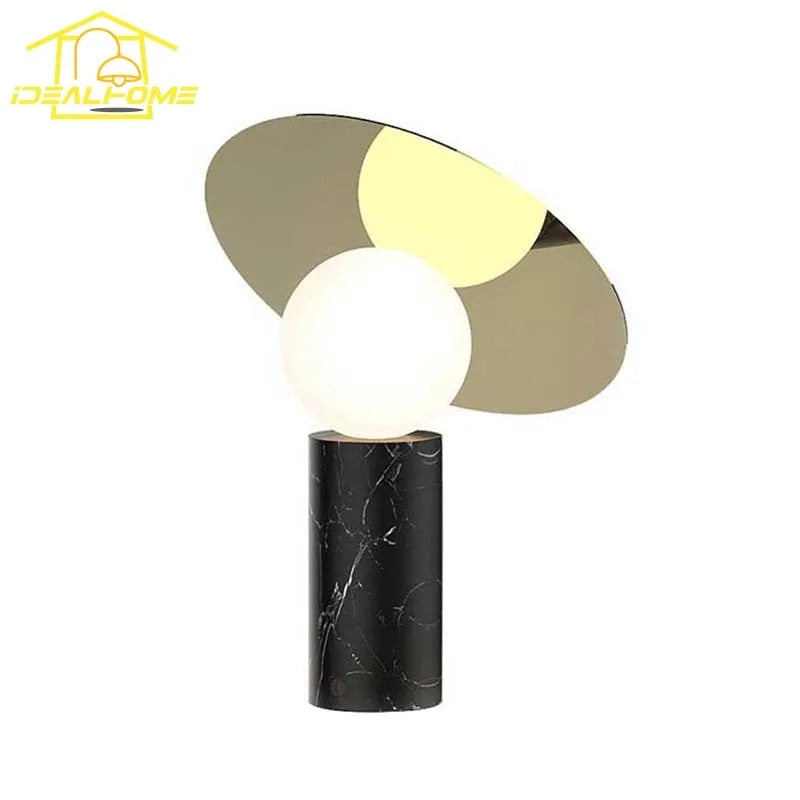 Afralia™ Marble Base Table Lamp LED G9 Modern Art Decor Desk Light