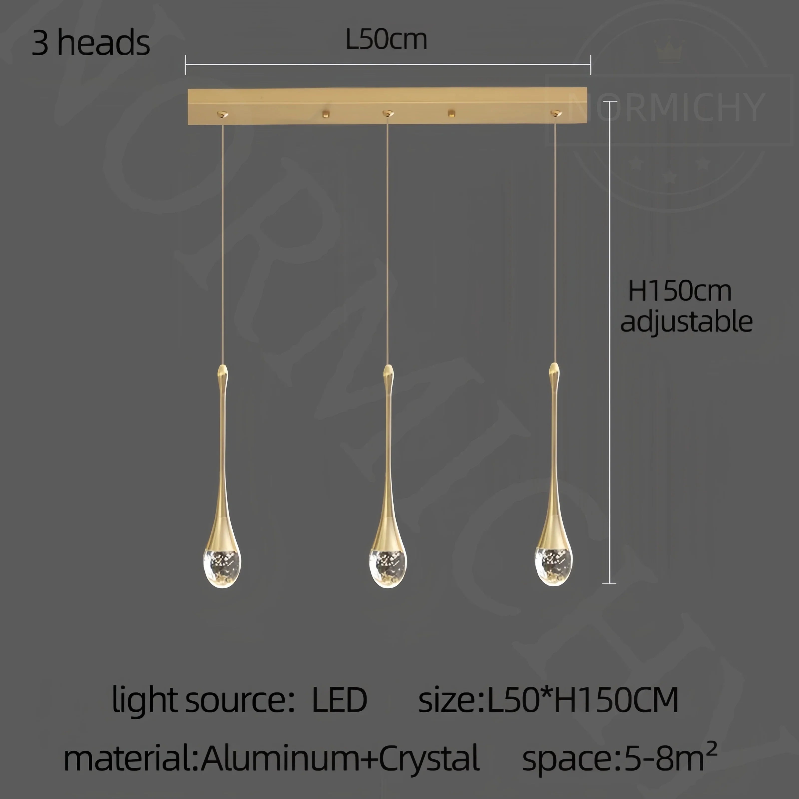 Afralia™ Golden Black Crystal Chandelier for Dining Room, Bedroom, and Living Room