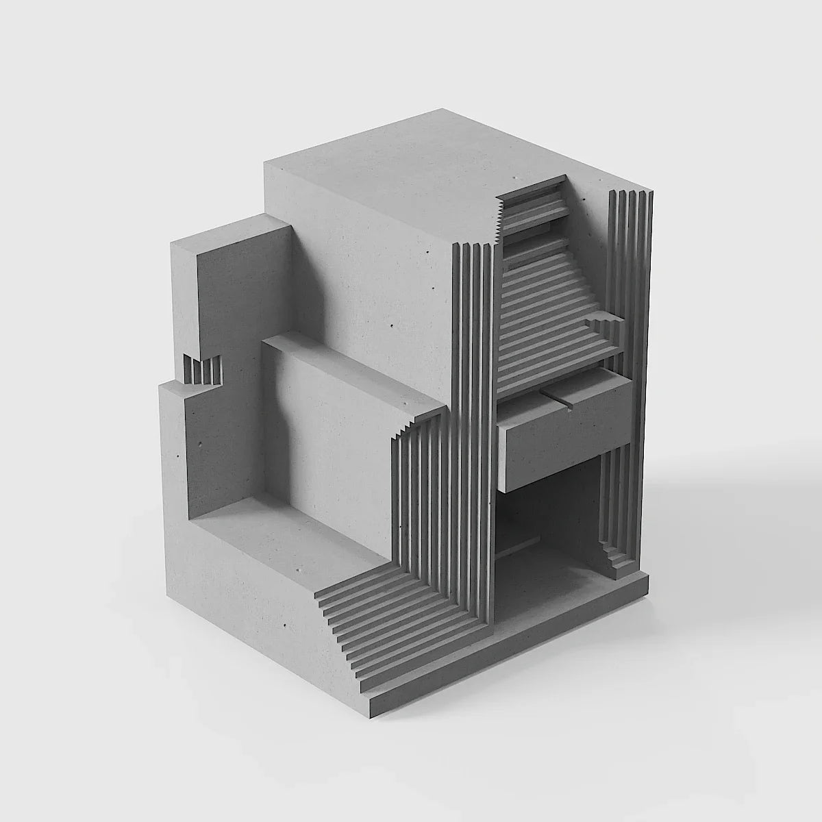 Afralia™ Concrete Home Decoration: Brian Family Cemetery Model for Living Room Desktop.
