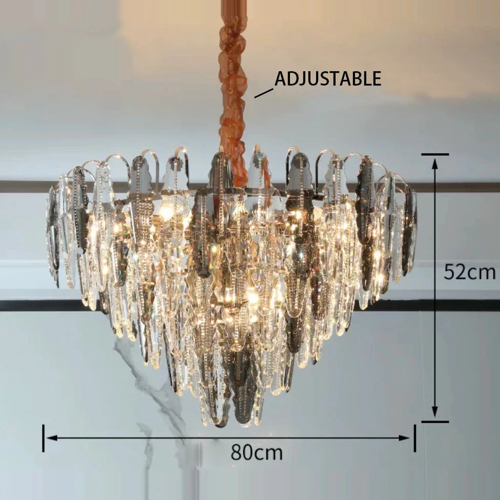 Afralia™ LED Leaf Chandelier: Modern Living Room Decor Lighting for Duplex Rotating Stairs