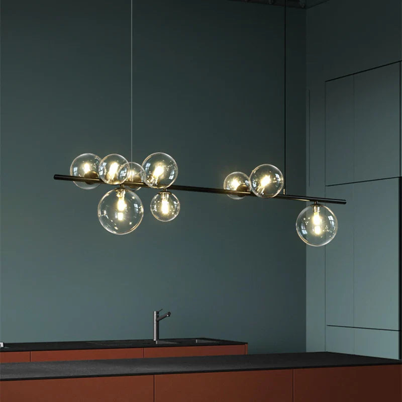 Afralia™ Glass Ball Pendant Light: Nordic LED Hanging Lamp for Dining Room, Bedroom, Cafe
