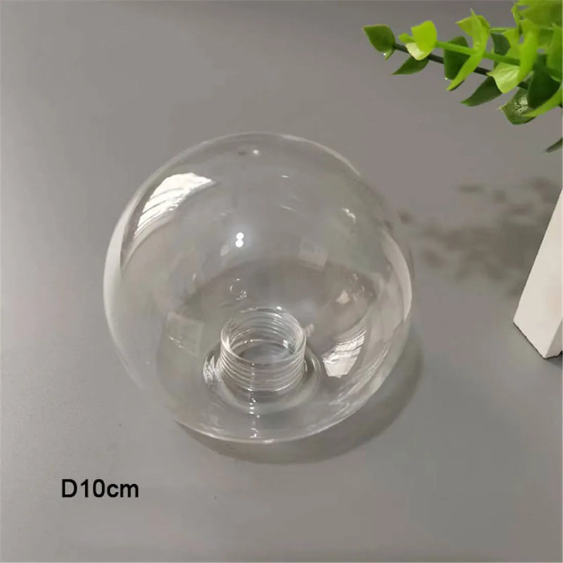 Afralia™ Clear Glass Pendant Lamp Shade with 2.2cm Thread for Chandeliers & Hanging Lights