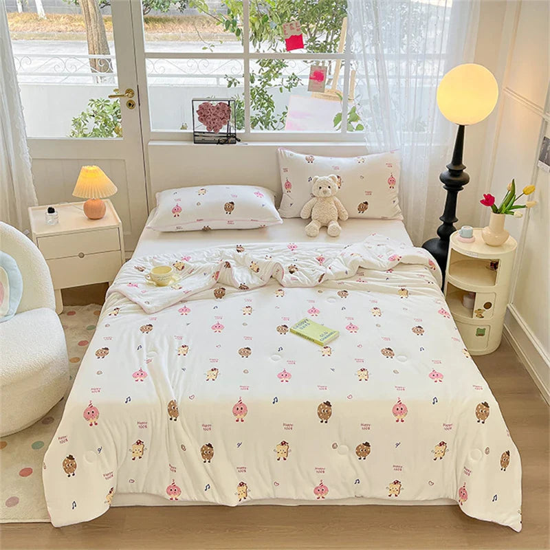 Afralia™ Kids' Summer Quilt: High-End Knitted Fabric, Super Soft & Breathable Comforter