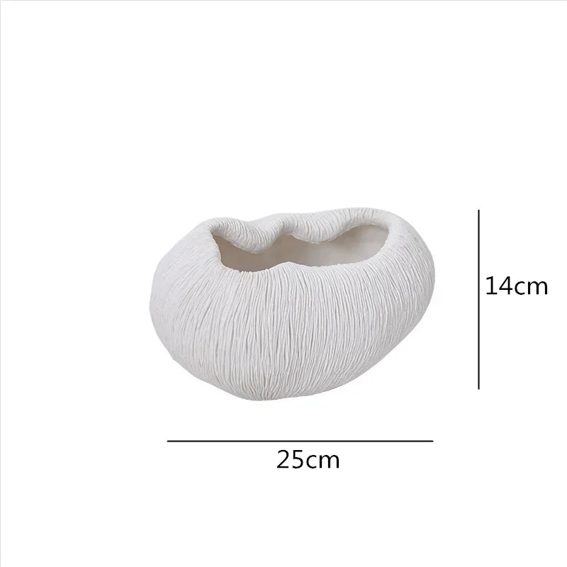 Afralia™ Resin Flower Vase and Tray Set - Modern Home Decoration