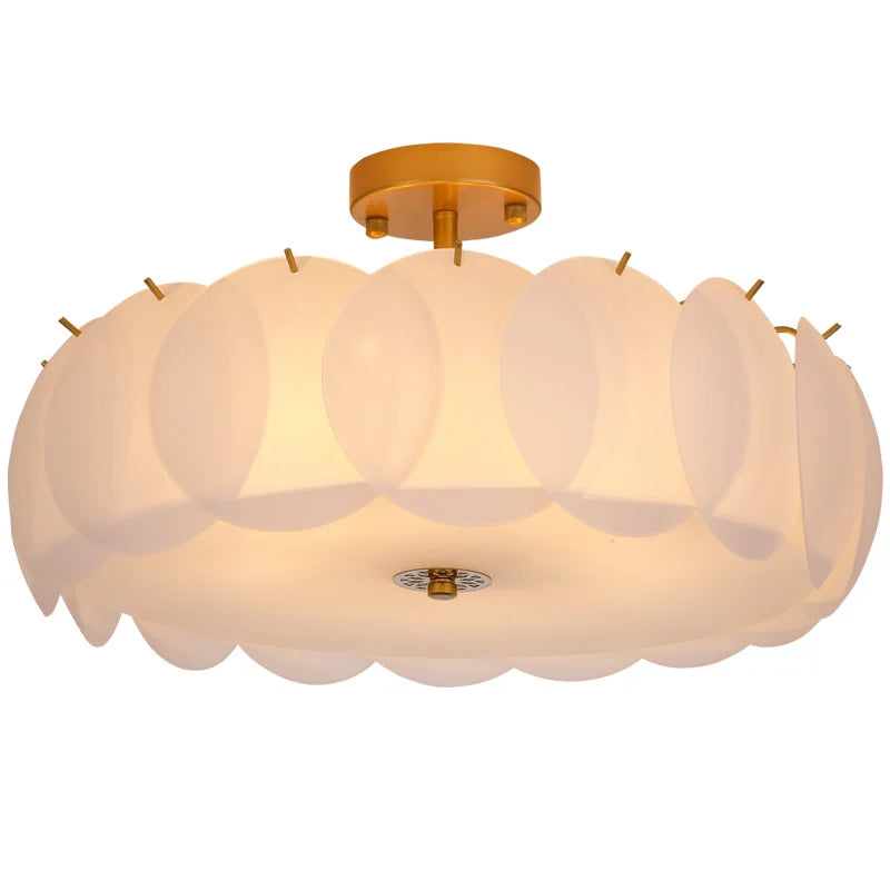 Afralia™ Stylish Glass Ceiling Chandelier for Modern Living Room and Bedroom Lighting