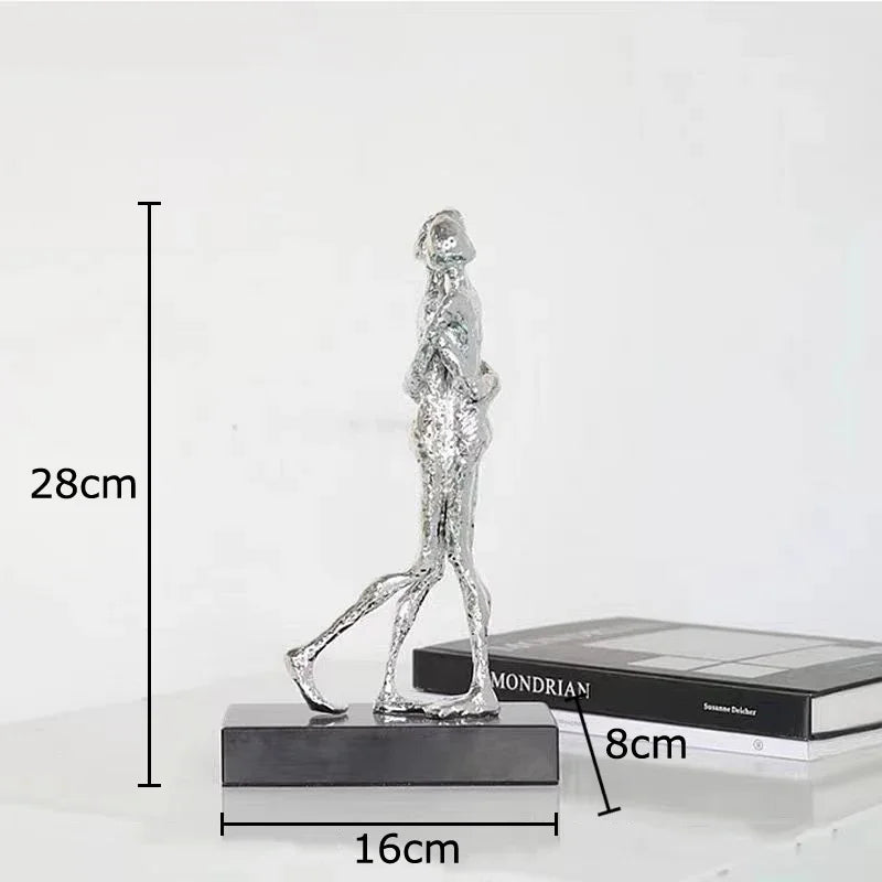 Afralia™ Abstract Couple Statue for Desk Decoration and Room Aesthetics