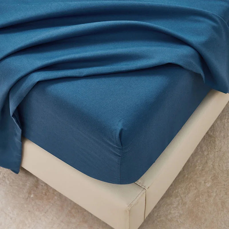 Afralia™ Single Fitted Waterproof Bed Sheet - Solid Color Mattress Protector