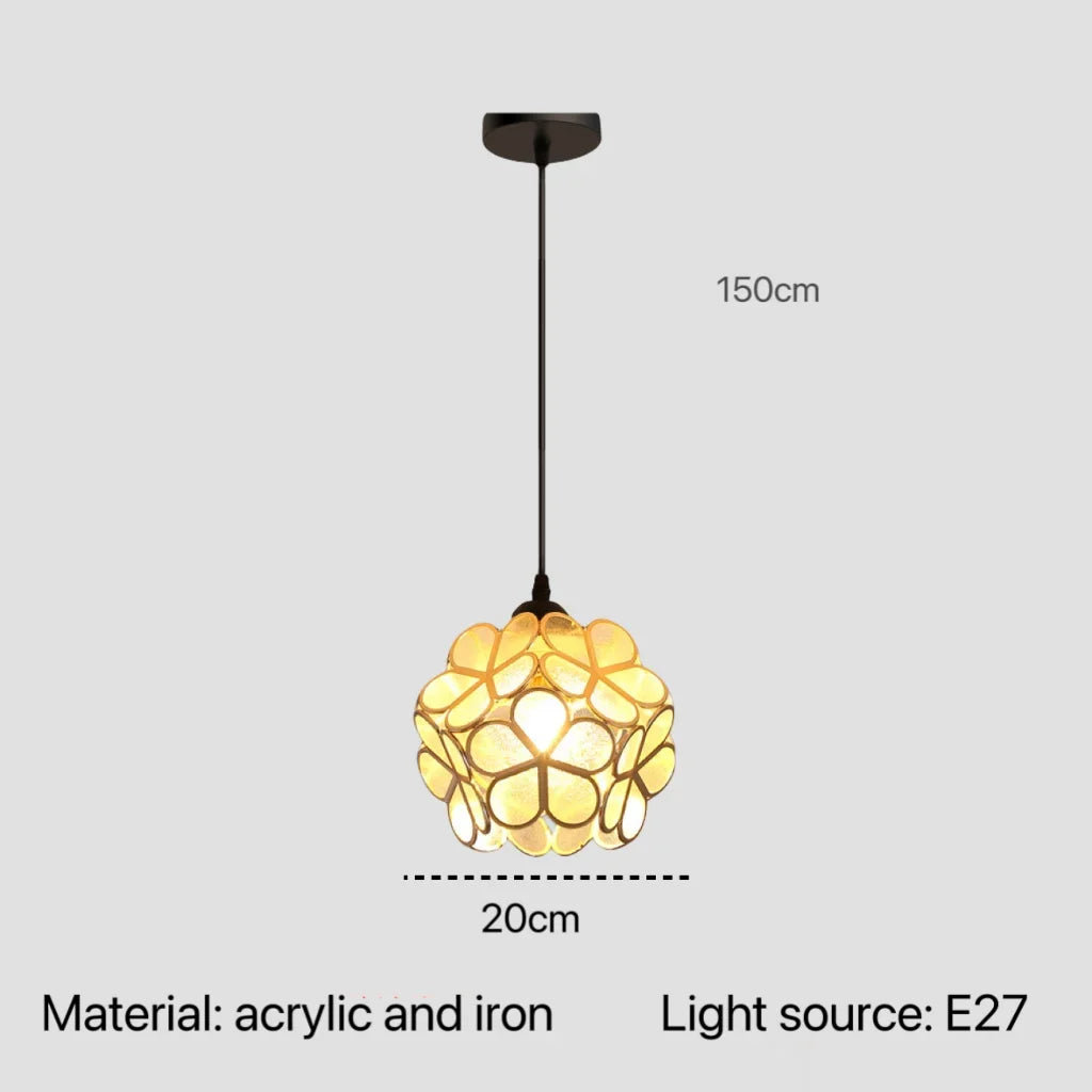 Afralia™ Modern Petal Acrylic Pendant Lamp LED Hanging Lighting