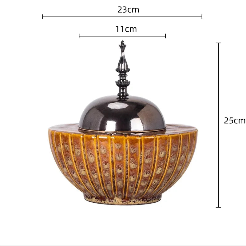 Afralia™ Ceramic General's Jar Porcelain Vase Home Decor Accessory