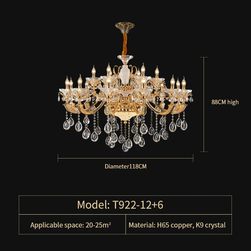 Afralia™ Elegant Crystal Chandelier for Living Room, Dining Room, and Bedroom