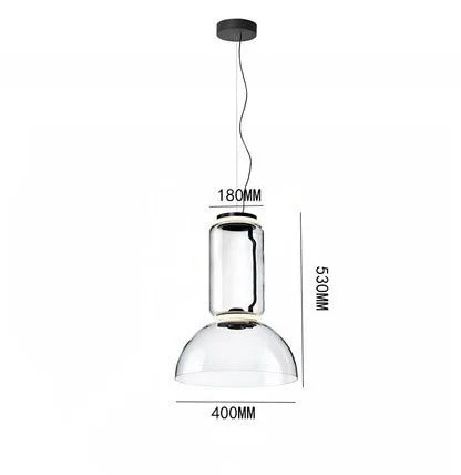 Afralia™ Modern Glass Pendant Lamp Noctambule for Villa Living Room Staircase Bar Loft