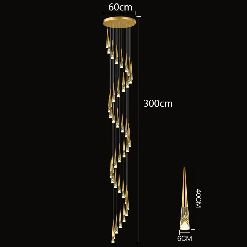 Afralia™ Nordic Home Decoration Stair Chandelier Living Room Dining Pendant Lights Ceiling Lighting