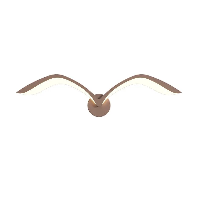 Afralia™ Seagull LED Wall Lamp for Home: Nordic Style Indoor Lighting Sconce Bedside Decor