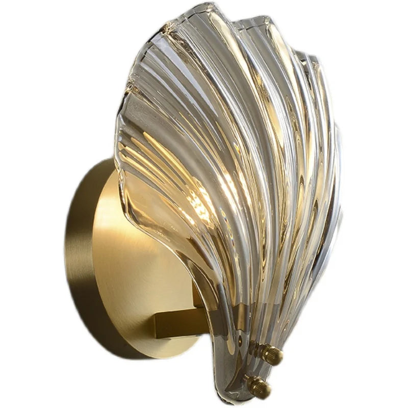 Afralia™ Glass Copper LED Wall Lamp for Home Indoor Decor - Modern Nordic Wandlamp