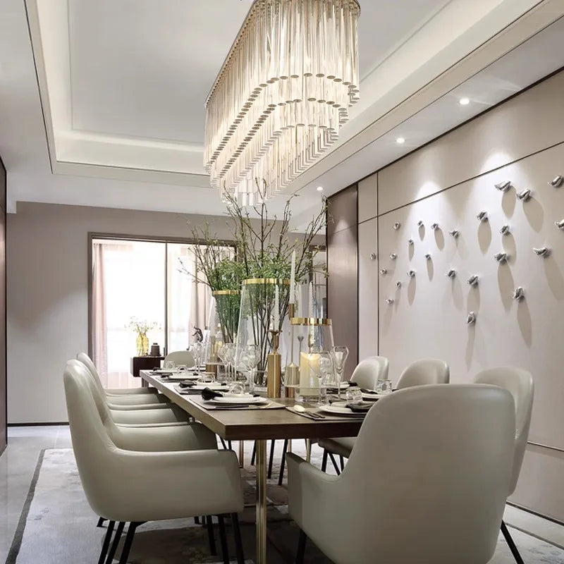 Afralia™ Classic Crystal Bar Chandelier for Hotel Dining Decor