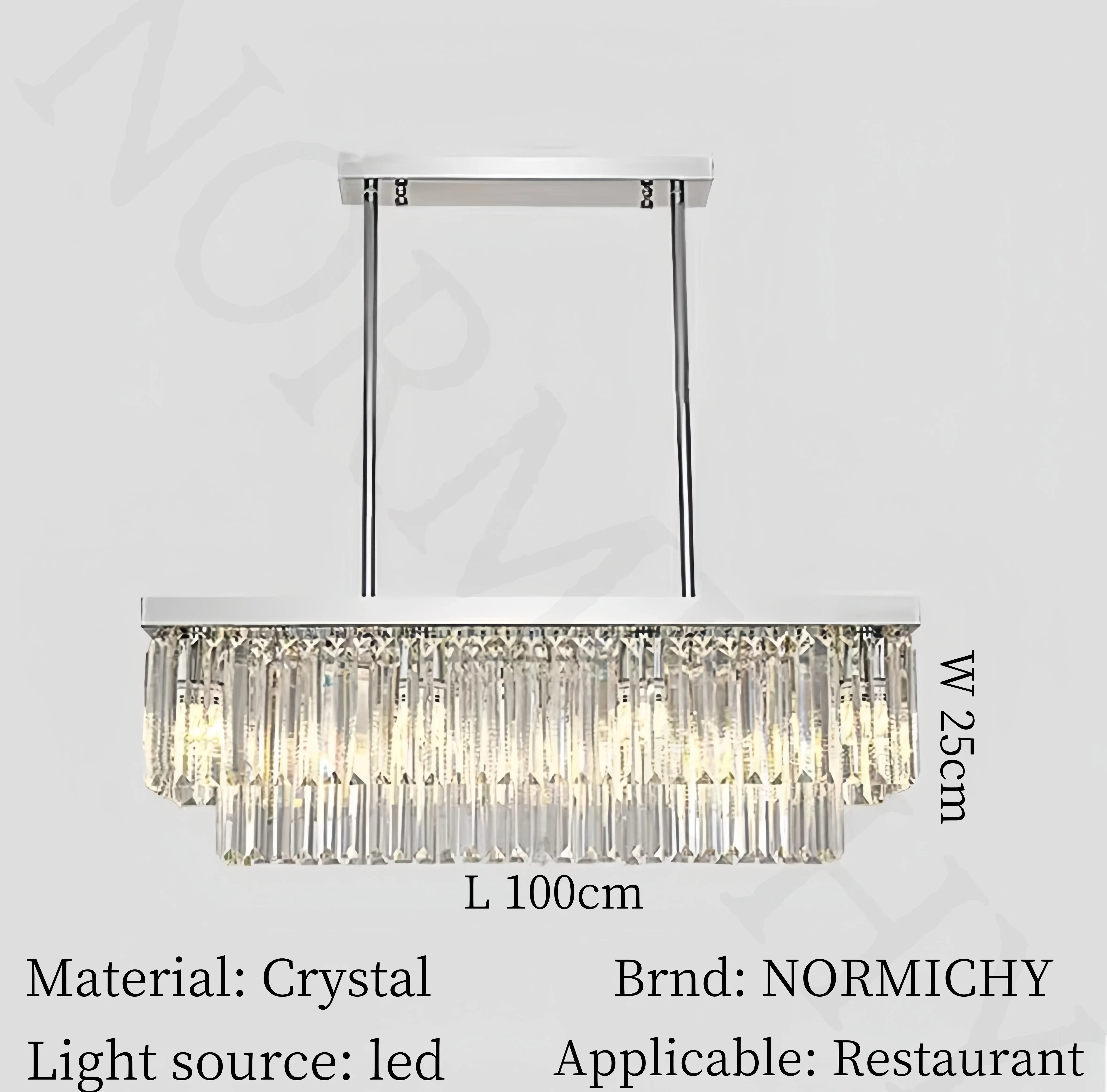 Afralia™ Crystal Chandelier: Nordic Minimalist Rectangular Restaurant Lighting