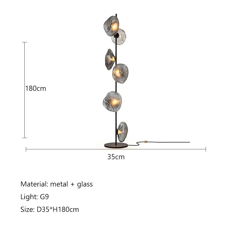 Afralia™ Nordic Glass Shade LED Floor Lamp for Minimalist Living Room & Bedroom