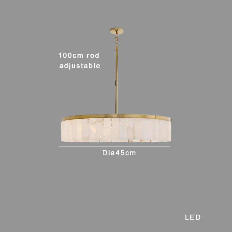 Afralia™ Marble Pendant Light: Luxury Dimmable LED Chandelier for Dining Room Decor