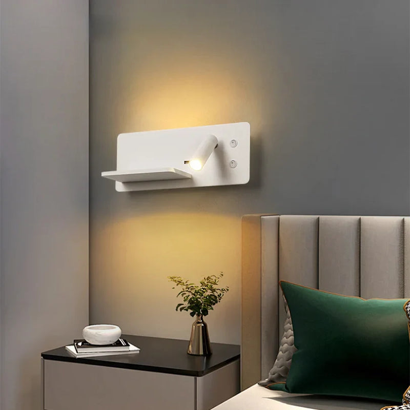 Afralia™ Wireless Charging Bedroom Sconce Lamp USB Modern Wall Light Fixtures