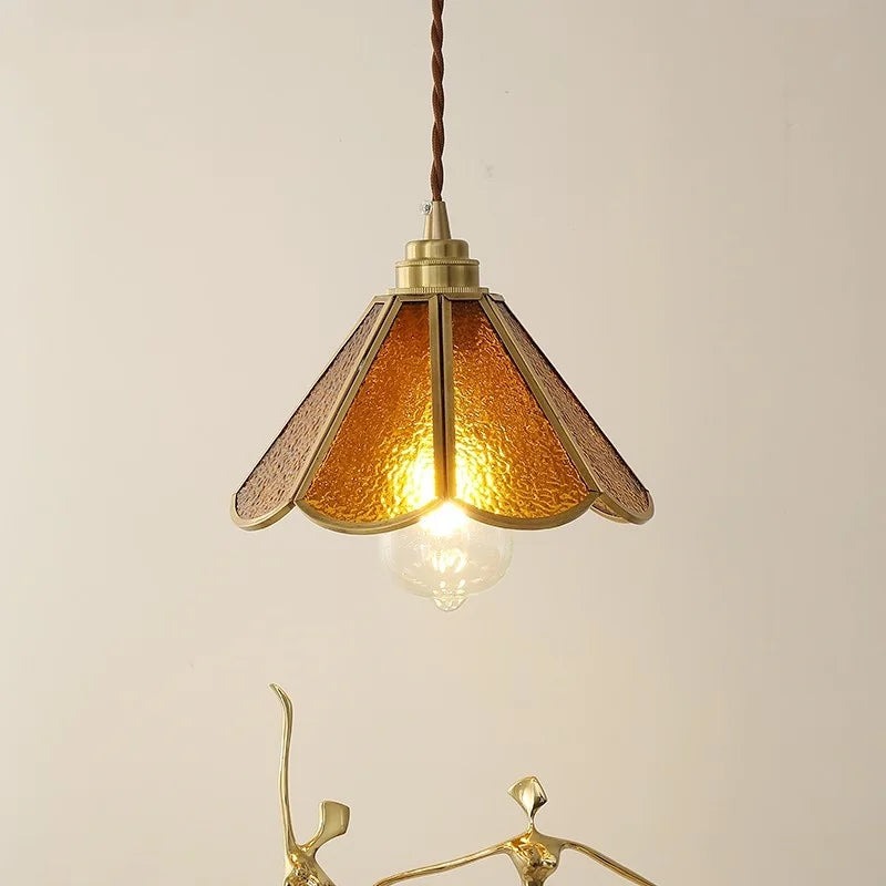 Afralia™ Blue Glass LED Pendant Light - Modern Nordic Style for Bedroom, Living Room