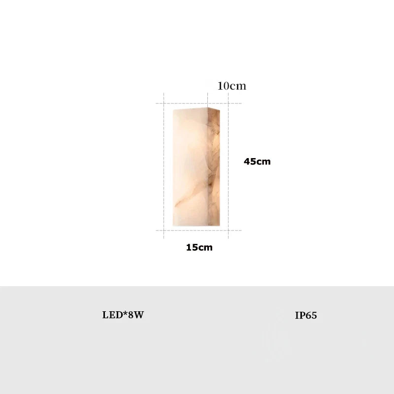 Afralia™ Outdoor Marble LED Wall Sconce - IP65 Waterproof American Design
