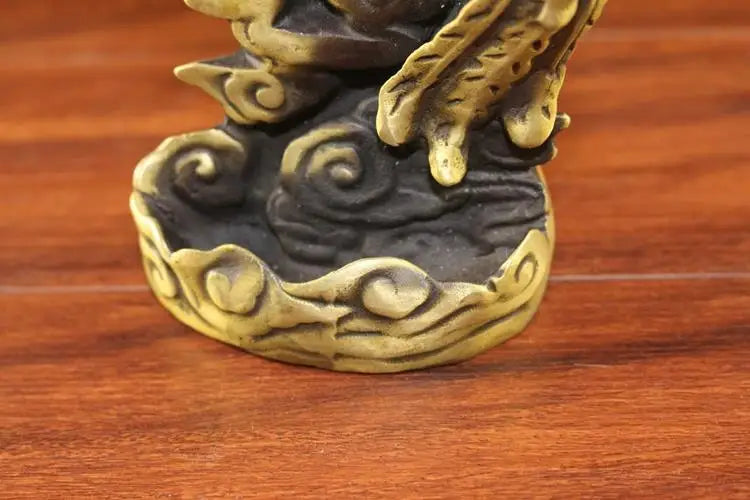 Afralia™ Copper Phoenix Ornament Feng Shui Home Office Decor