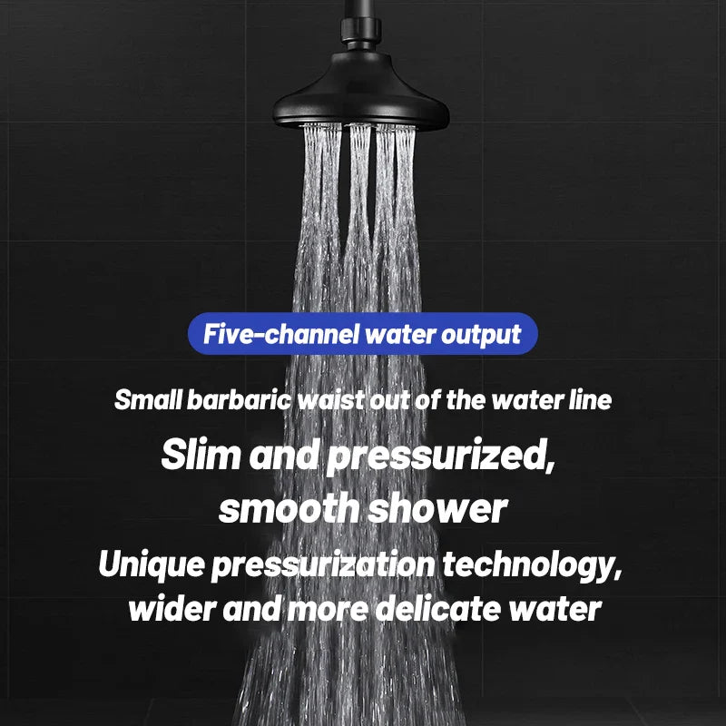 Afralia™ Black High Pressure Mini Rainshower Shower Head for Water-saving Bath Experience