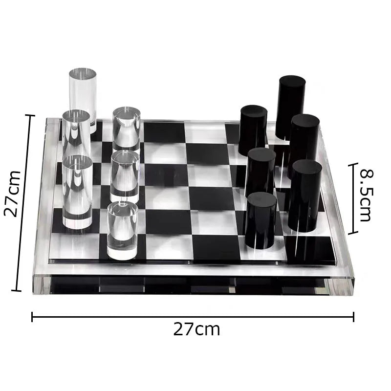 Afralia™ Chessboard Desk Ornament - Black & White Room Aesthetics Decor