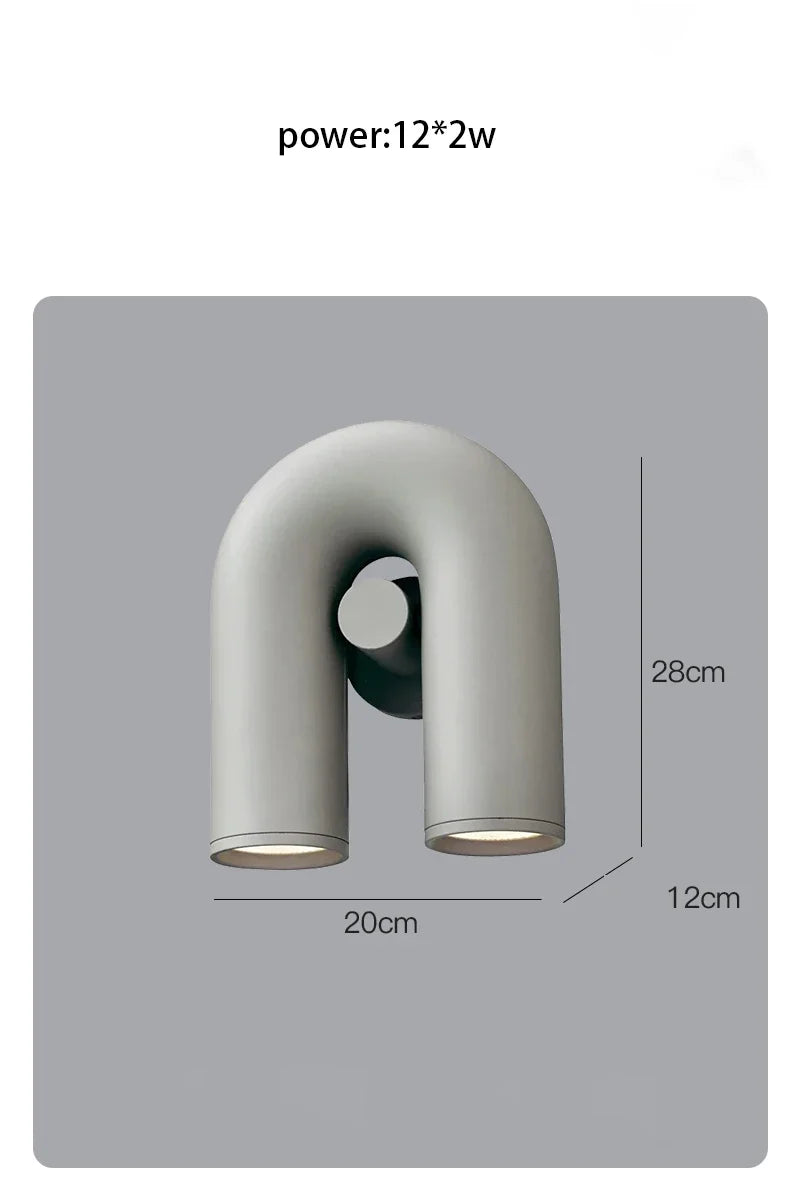 Afralia™ U-shaped Wall Lamp Background Beside Sconce Light Nordic Lighting Living Room Corridor