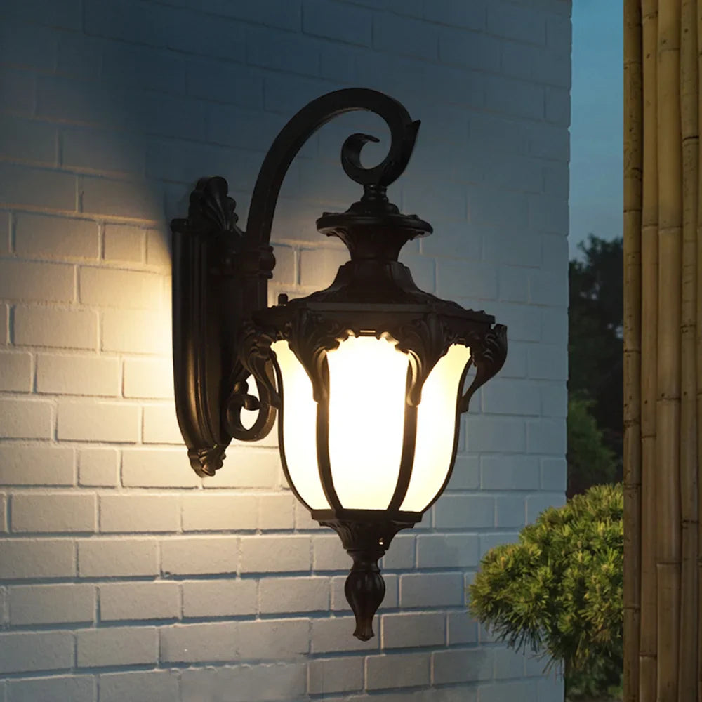 Afralia™ Retro Wall Lamp - LED Villa Outdoor Balcony Waterproof Corridor Light