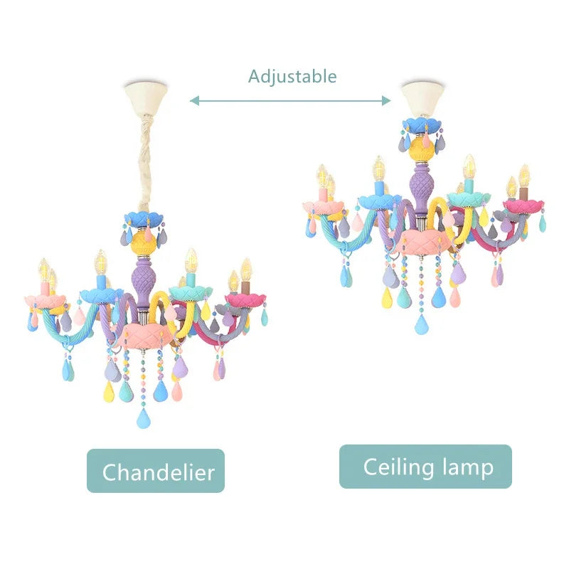 Afralia™ Crystal Luxury Candle Chandelier Vanity Pendant Light for Living Dining Bedroom