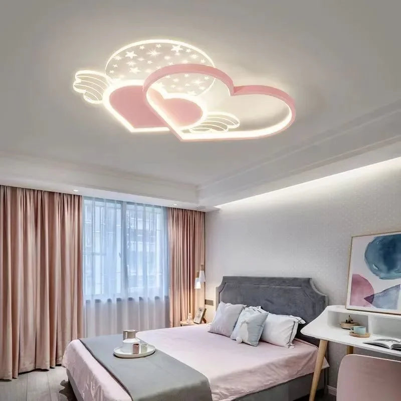 Afralia™ Children's Love LED Chandelier: Kids Room Bedroom Lighting Fixture