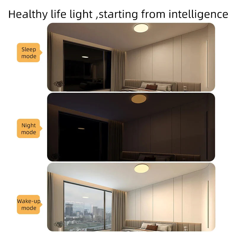 Afralia™ Smart LED Ceiling Light: Remote Dimmable 24W 36W for Living Room & Bedroom