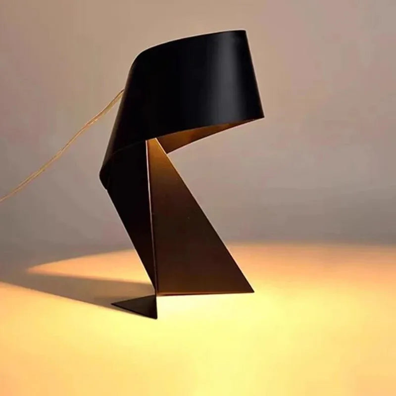 Afralia™ Origami Lamp: Black & White E27 LED Decorative Light for Living Room & Bedroom