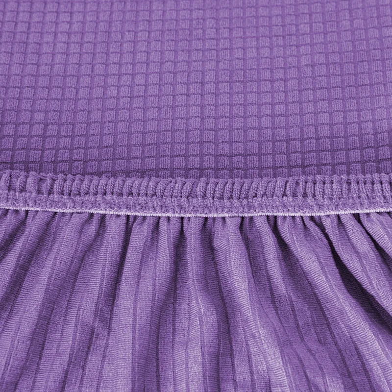 Afralia™ Waffle Grid Chair Cover | Solid Color Fleece Seat Case | Waterproof & Stretch_office Home Chair Protector