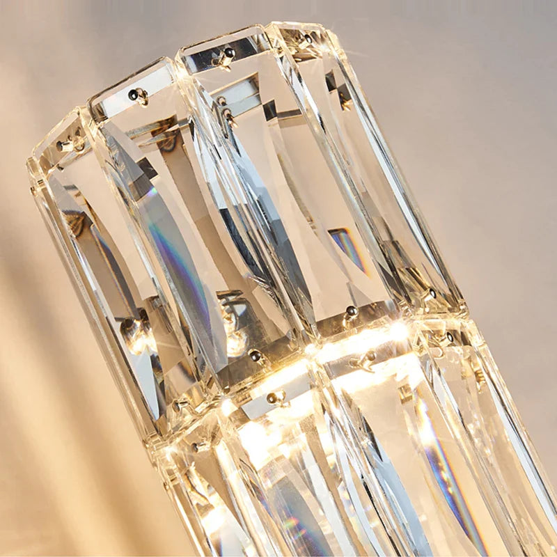 Afralia™ Crystal LED Wall Lamp for TV Bedside Villa Aisle Porch