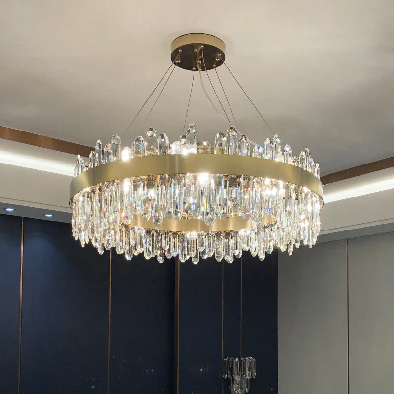 Afralia™ Crystal Chandelier: Post-Modern High-End Luxury for Living Room, Bedroom, and Restaurant