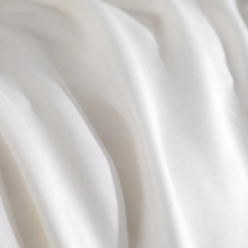 Afralia™ Silky Lace Broad Side Duvet Set with Fitted Sheet & Pillowcases