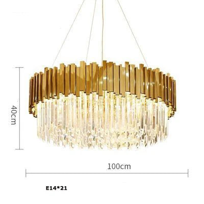 Afralia™ Crystal Oval LED Chandelier Lighting for Dinning Room