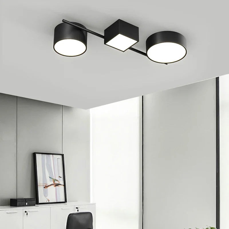 Afralia™ Modern LED Ceiling Light for Living Room Office Study - Brightness Dimmable